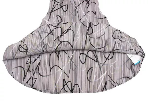 Issey Miyake Vintage Grey Patterned Pleated Top