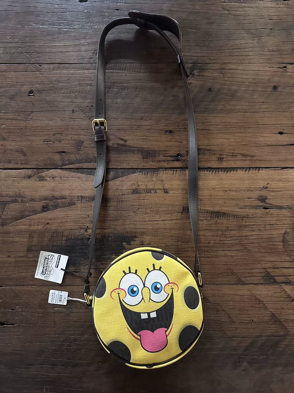 Moschino FW14 SpongeBob Round Crossbody Bag