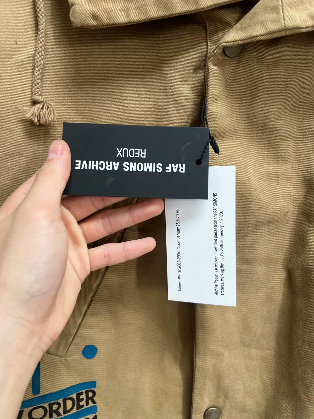 Raf Simons Archive Redux AW03 Closer New Order Floral Sherpa Mermaid-Hem Parka