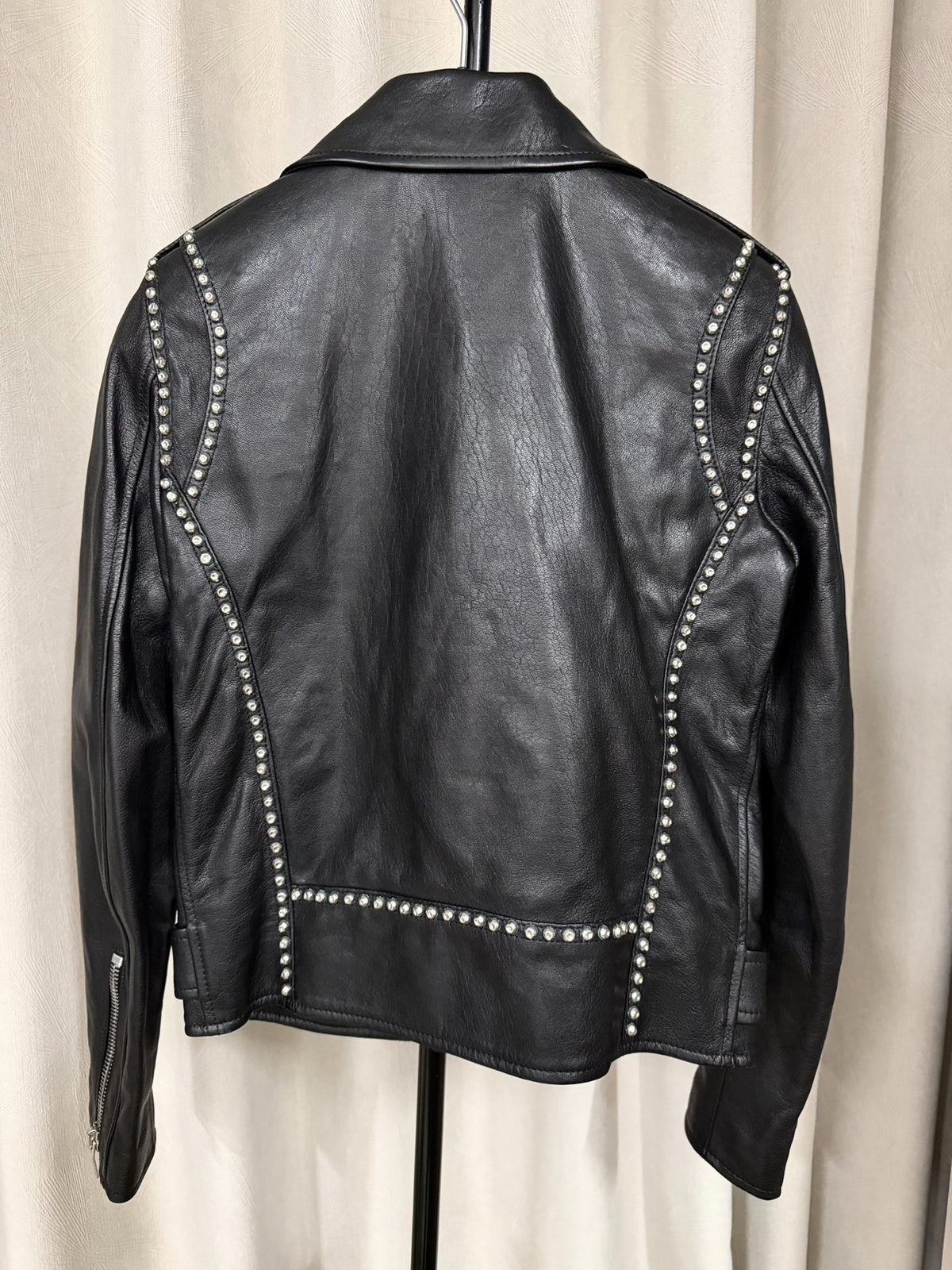 Saint Laurent SS14 Black Studded Lambskin Motorcycle Jacket by Hedi Slimane