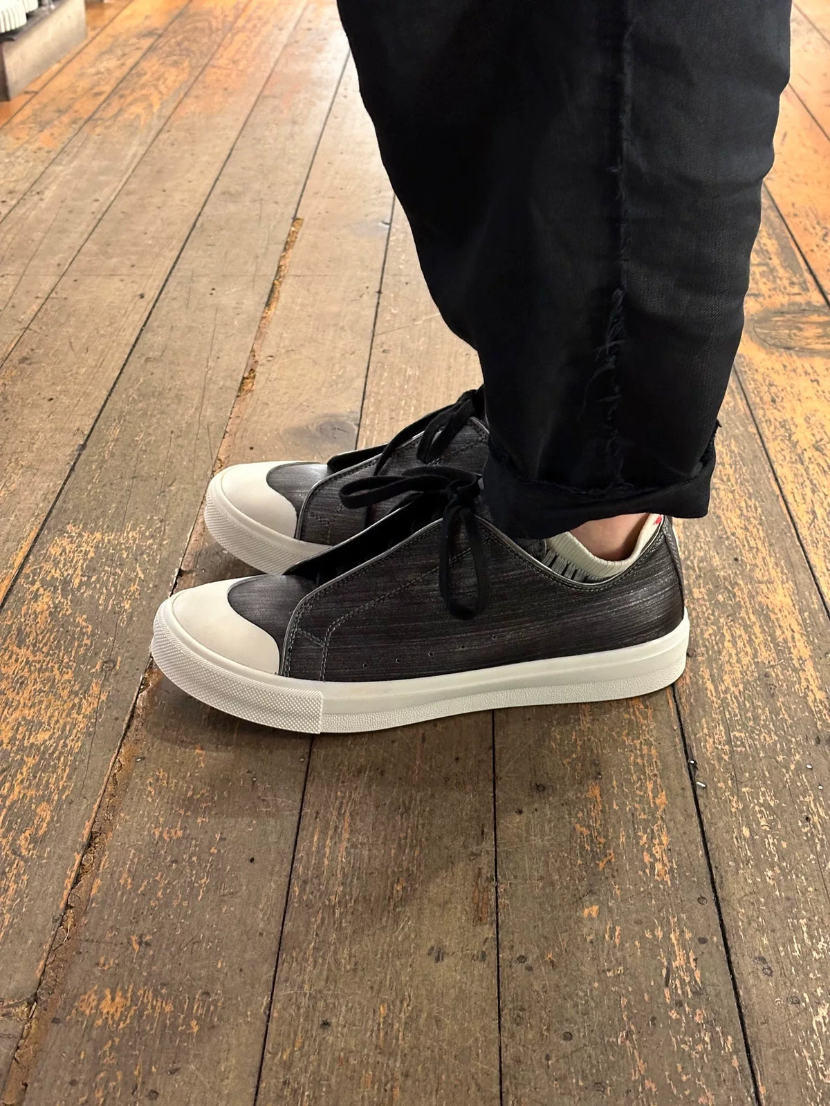 Alexander McQueen Pearl Black Invisible Lace Sneakers