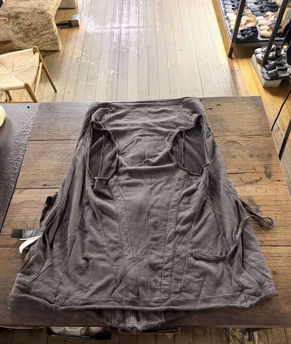 Julius FW10 Goth Ik Grey Zip-Up Cotton Vest