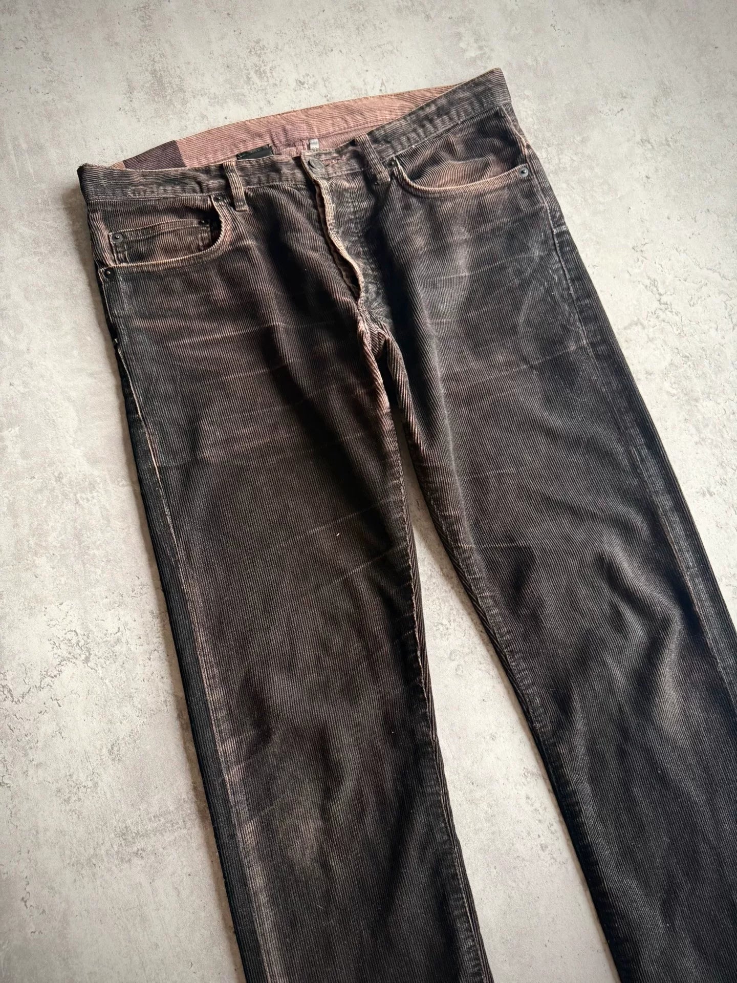 Dior Homme 07SS Hedi Slimane Washed Corduroy Claw Jeans by Hedi Slimane