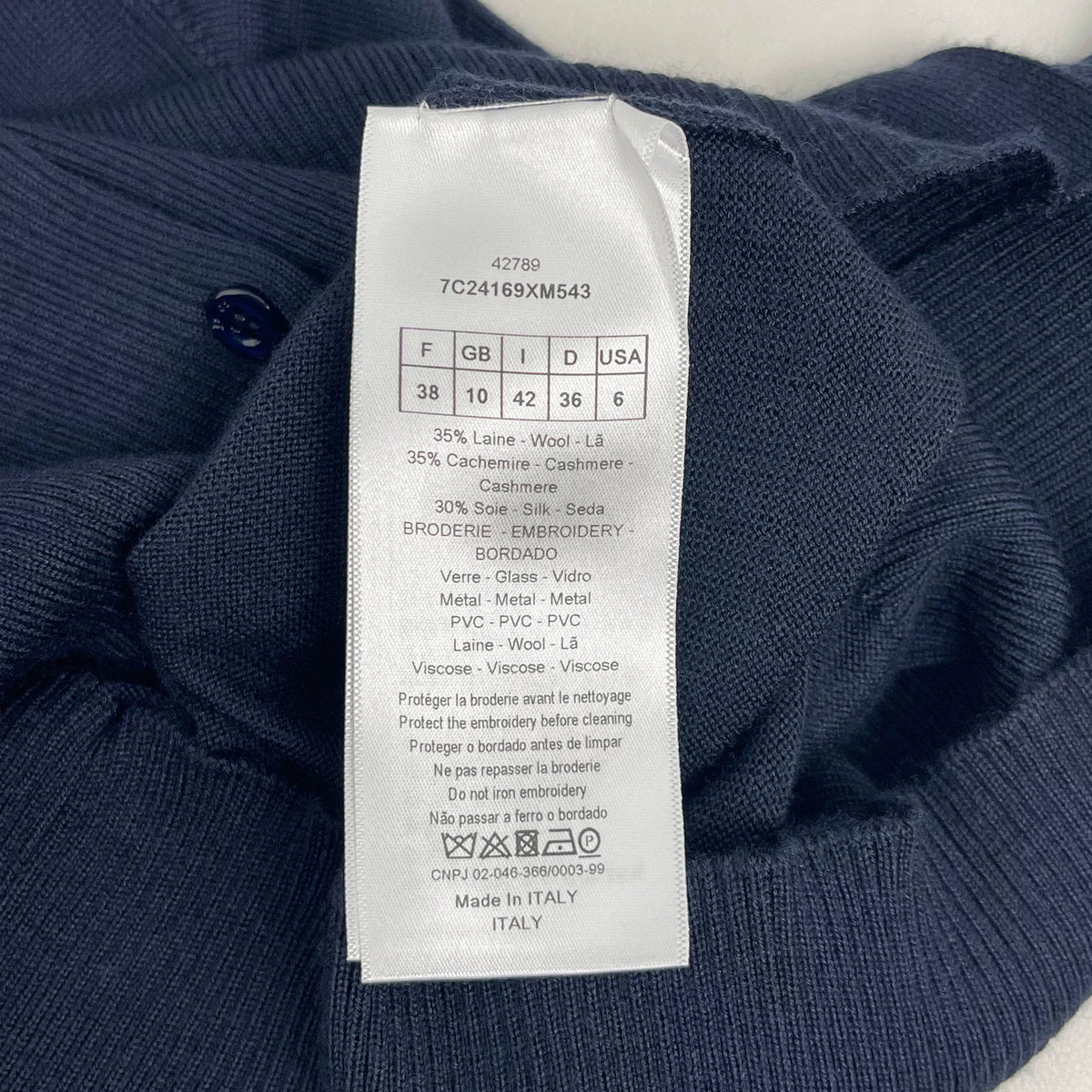 Dior Rhinestone Knit Cardigan
