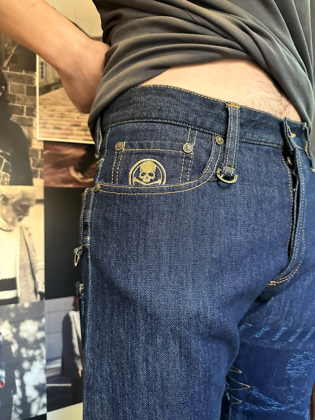mastermind Japan SS12 Indigo Identity One Wash Double Waist Denim Trousers