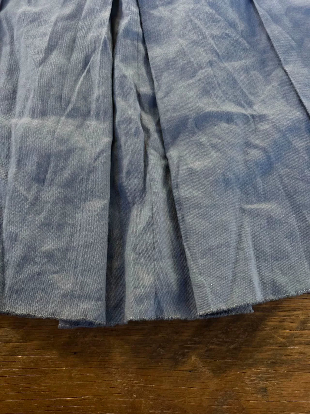 M.A+ SS16 Avion Blue 8 Pleats Linen Skirt