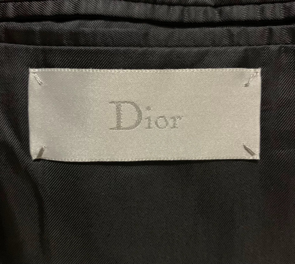 Dior Homme 14FW 15SS Runway Navy Embroidered Wool White Suit