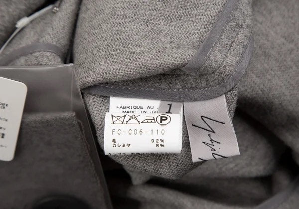 Yohji Yamamoto AW10 Grey Cashmere Blend Deconstructed Coat