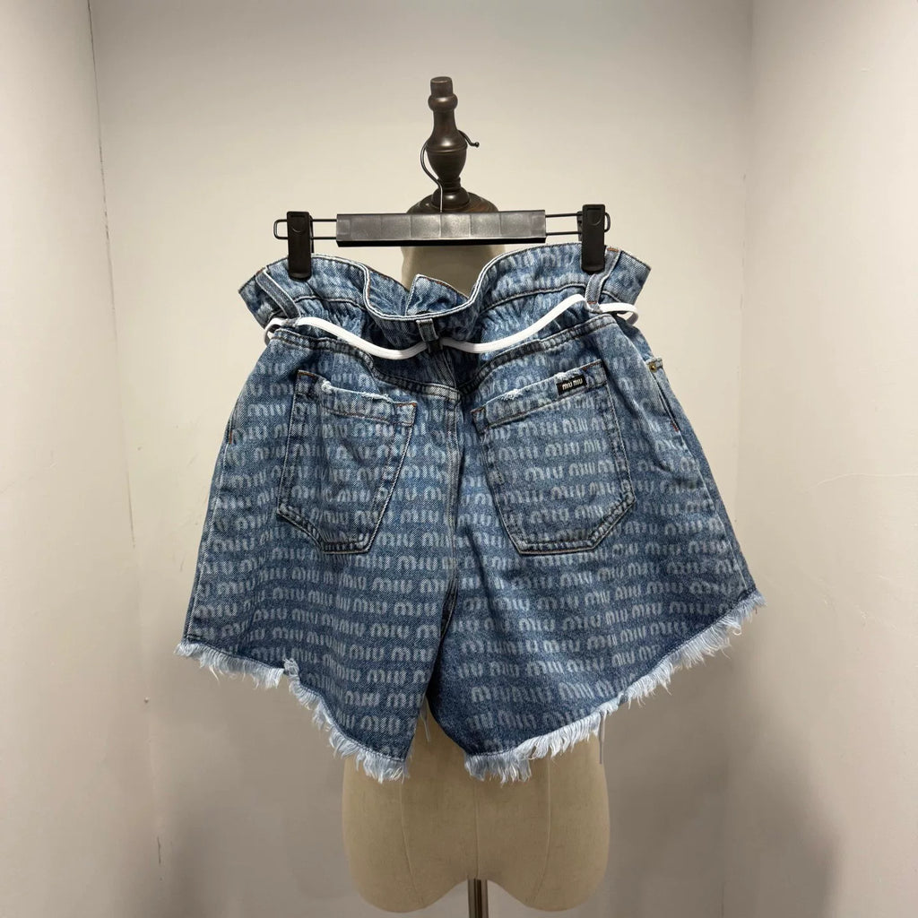 Miu Miu All-Over Print Shorts