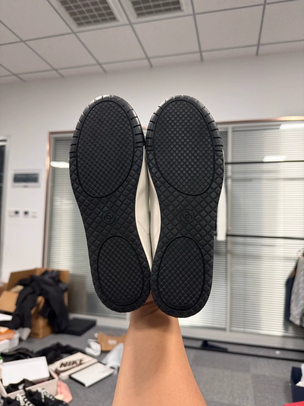 Chanel Black & White Panda Thin-Sole German Army Trainers