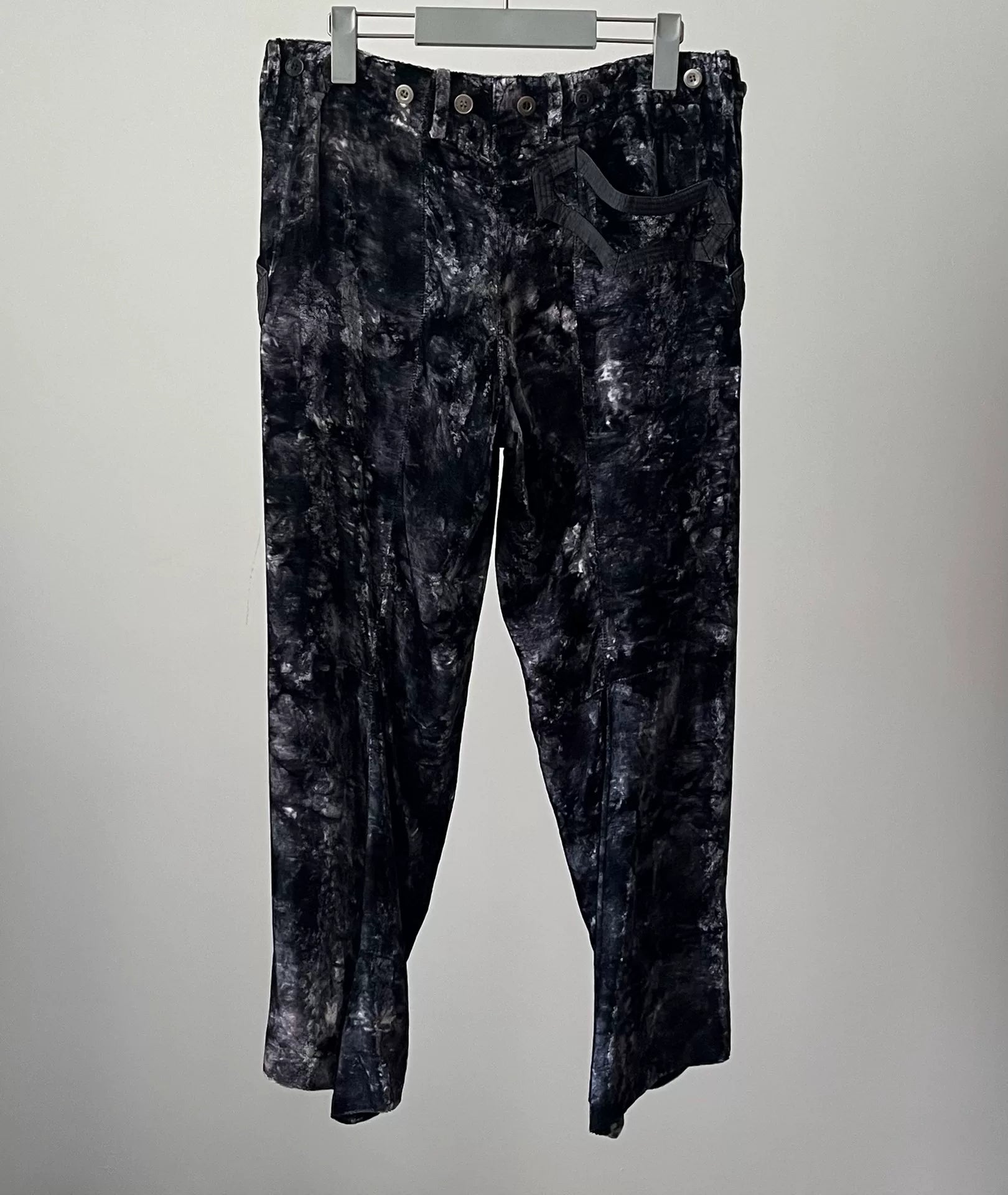 Number Nine 09SS Black Velvet Trousers