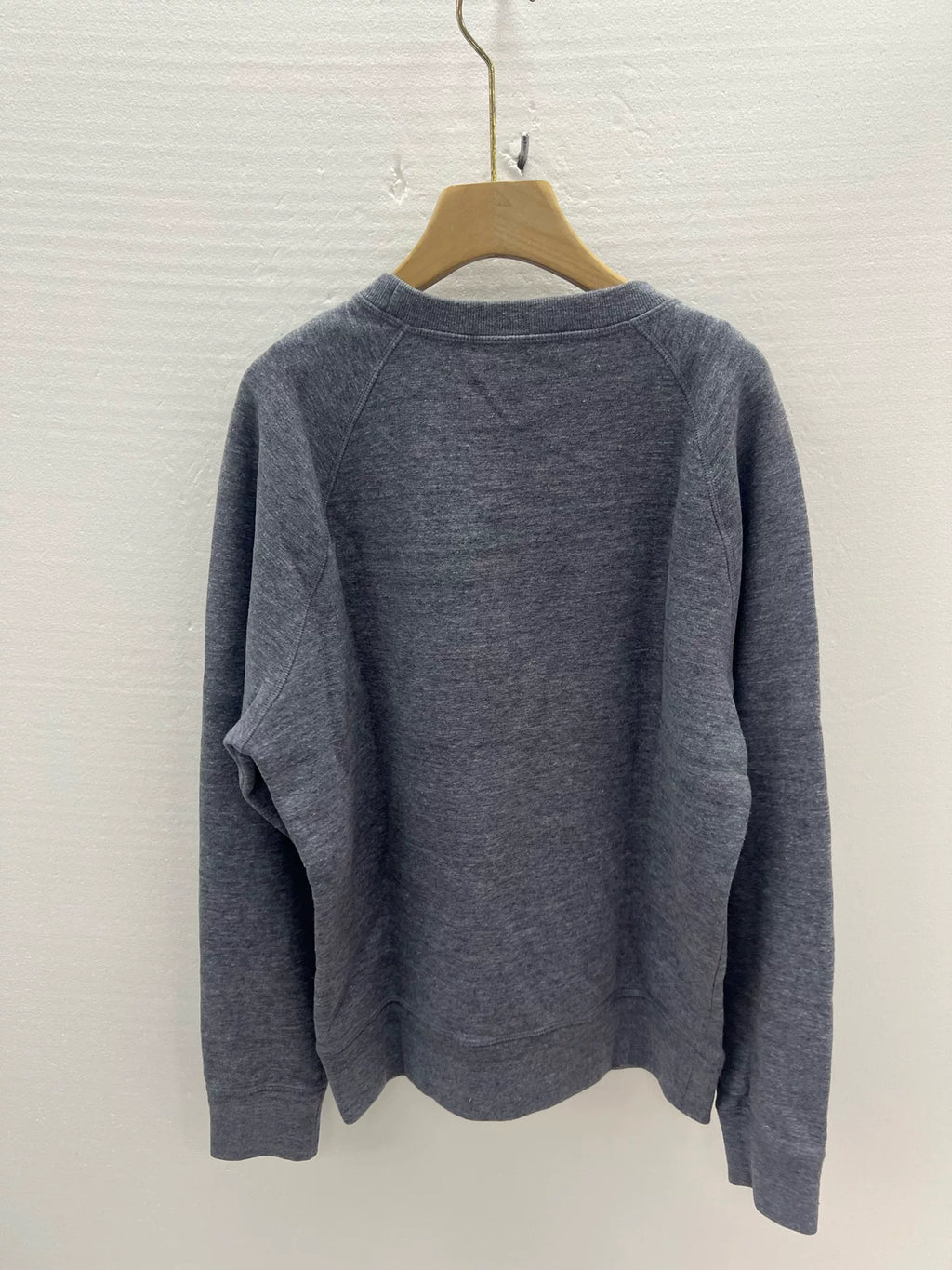 Louis Vuitton Grey Reversed Logo Raglan Fleece-Lined Sweater