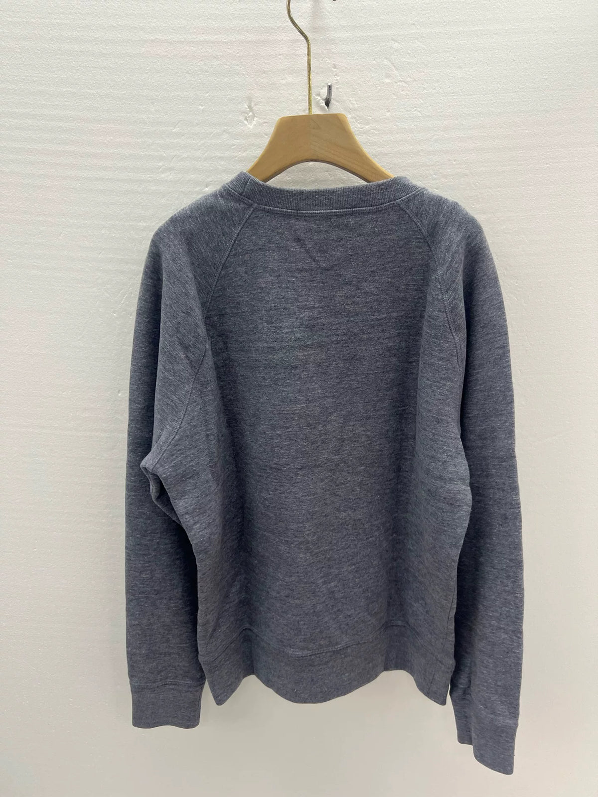 Louis Vuitton Grey Reversed Logo Raglan Fleece-Lined Sweater