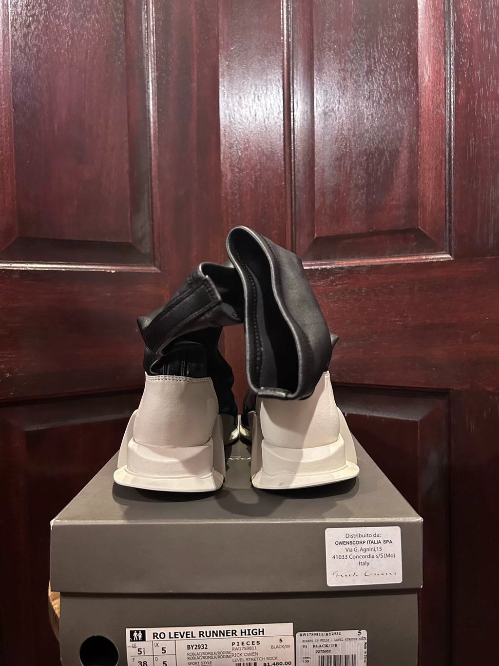 Rick Owens x Adidas SS17 Black White Strech Sock Boots