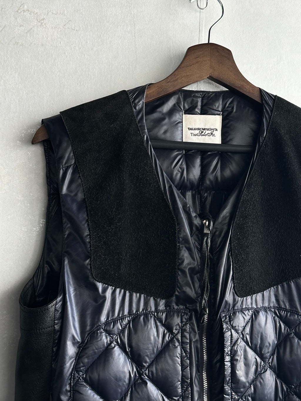 The Soloist 12AW Down Pieced Leather Vest