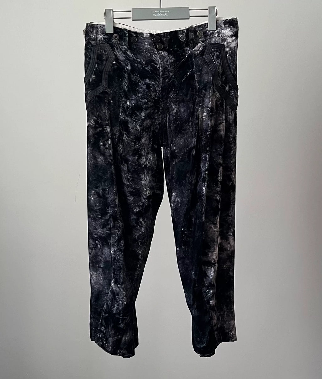 Number Nine 09SS Black Velvet Trousers