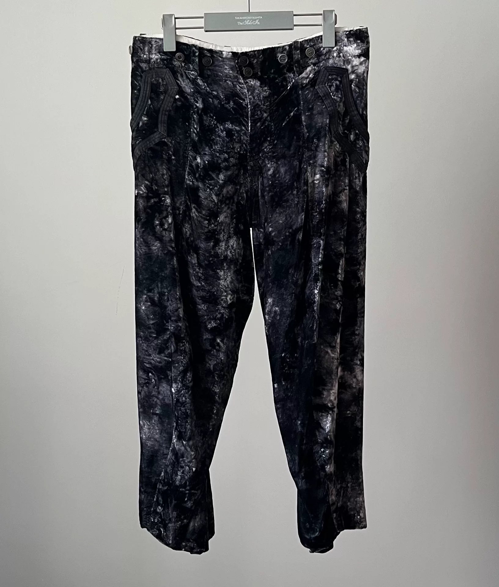 Number Nine 09SS Black Velvet Trousers