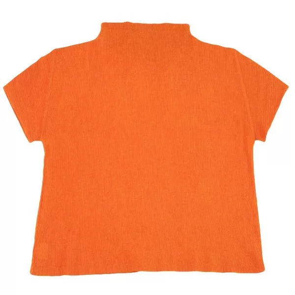 Issey Miyake Vintage Orange Pleated Top
