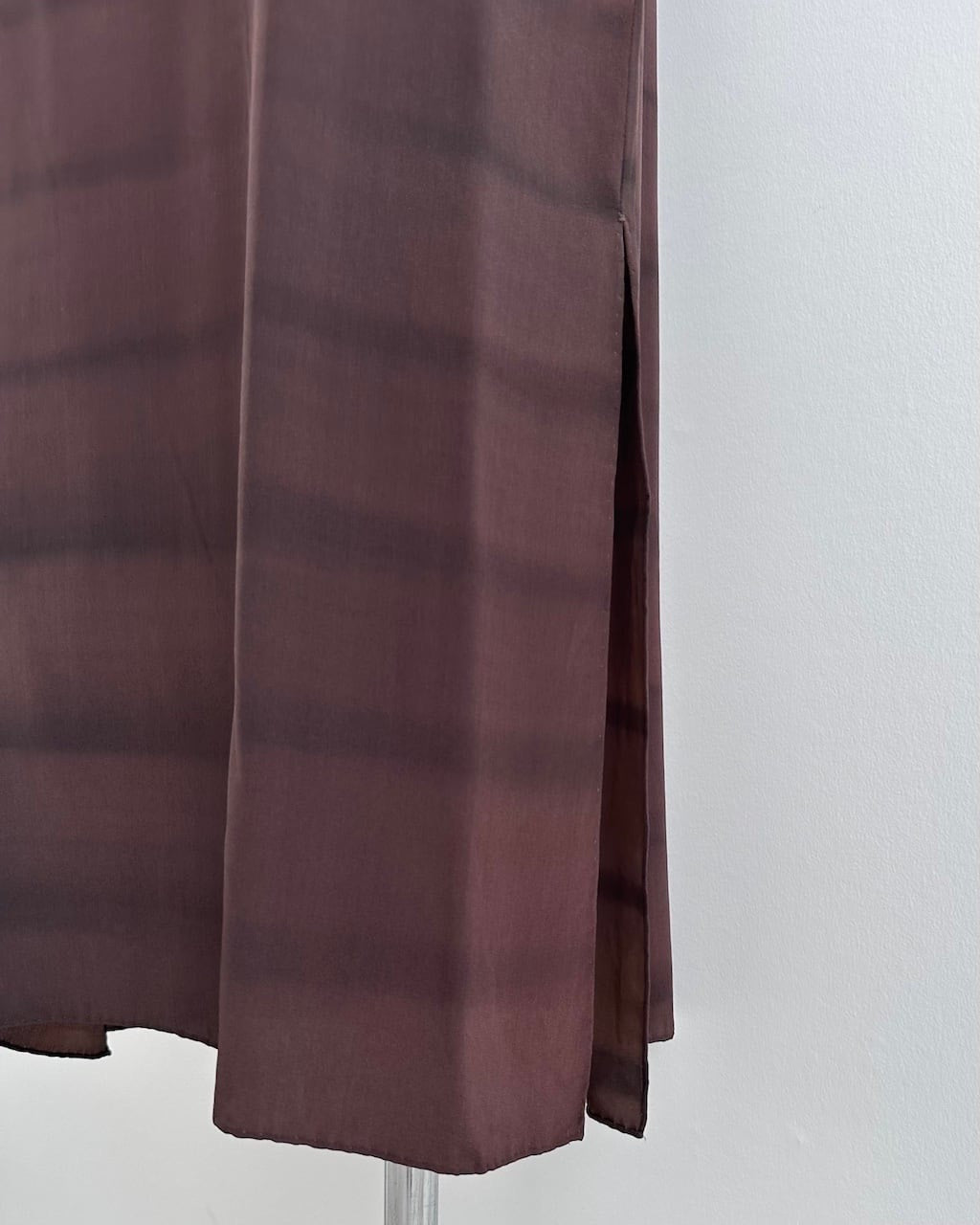Issey Miyake SS97 Brown Striped Silk Dress