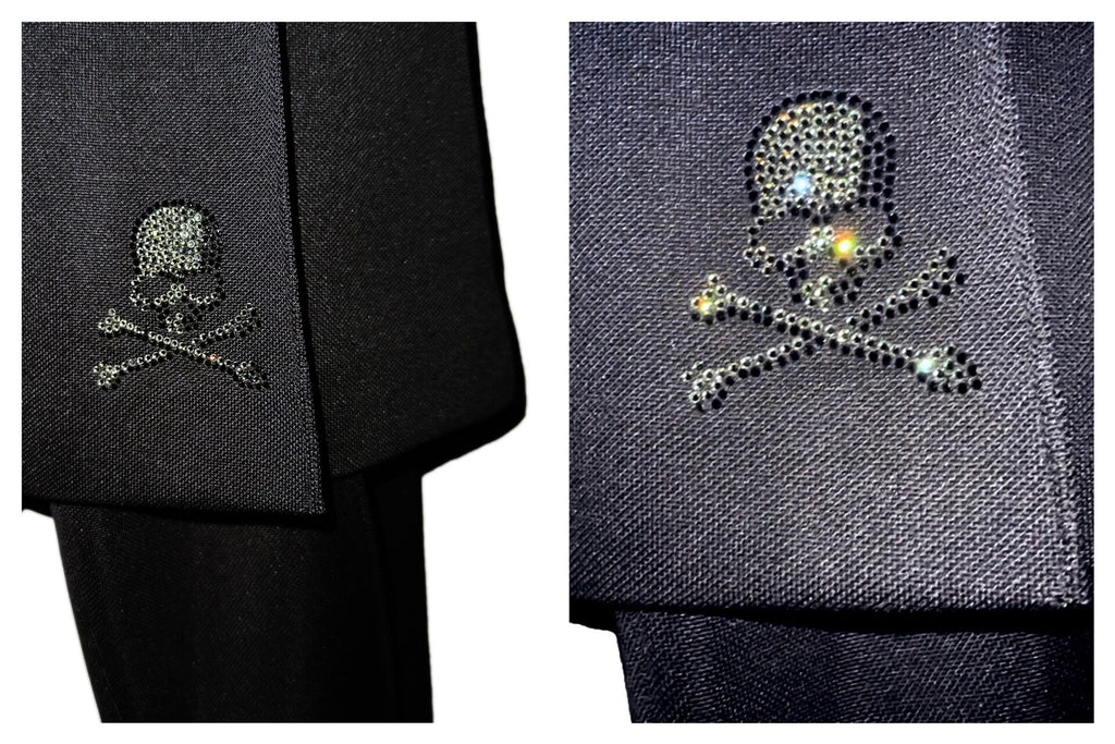Mastermind Japan x Comme Des Garcons Black Skirt Rhinestone Skull Pants