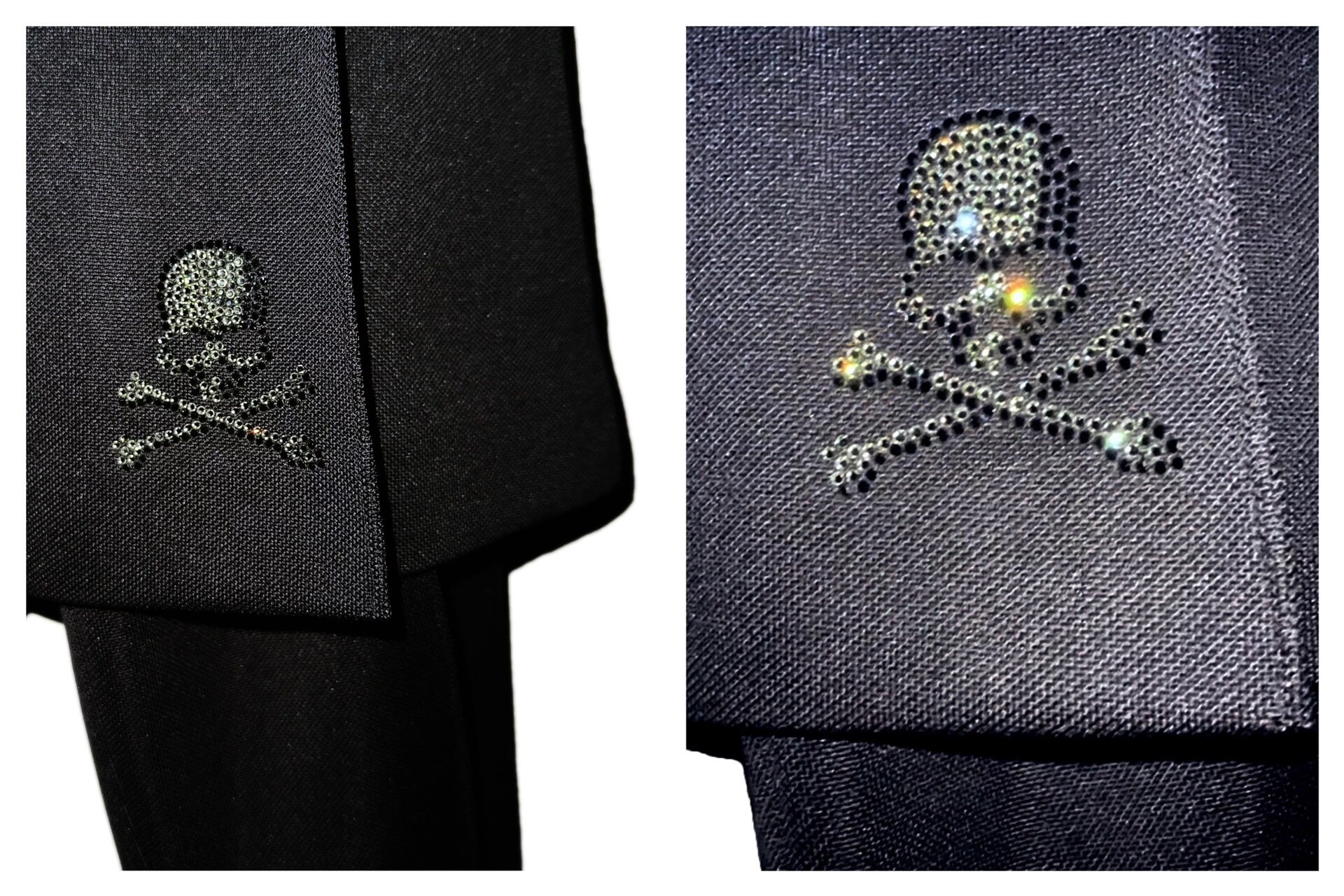 Mastermind Japan x Comme Des Garcons Black Skirt Rhinestone Skull Pants