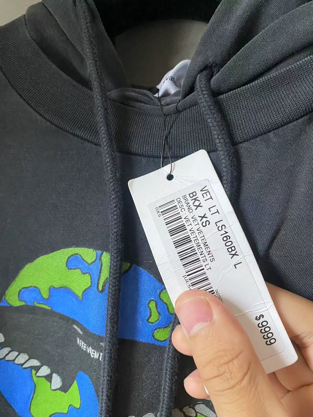 Vetements "Protect the Earth" double-layer hoodie