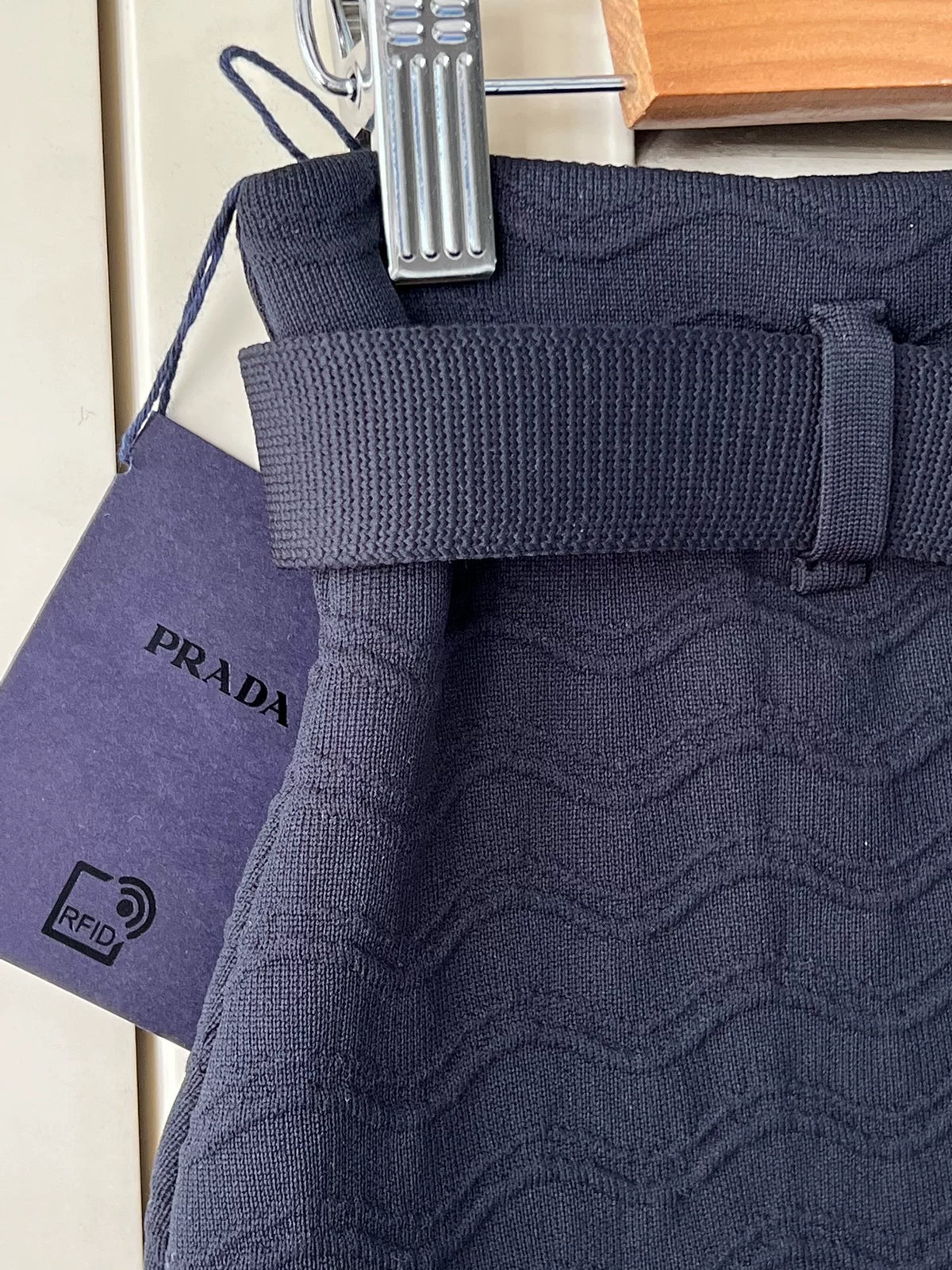 Prada black jacquard shorts