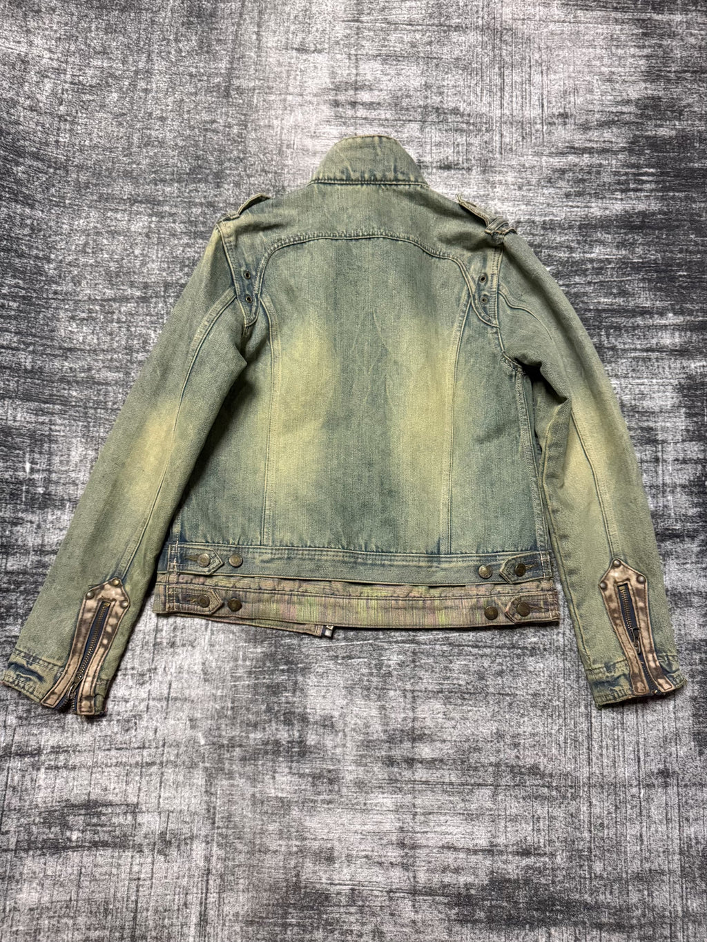 LGB-style vintage Japanese brand TRIXY washed epaulet denim jacket
