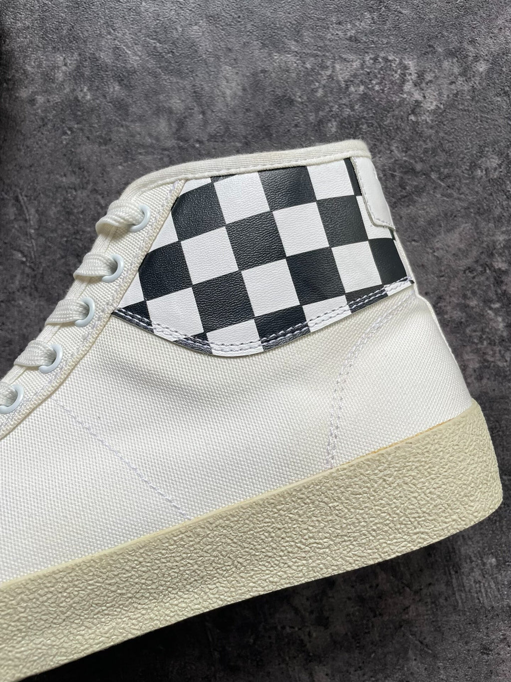 Saint Laurent SL/37 SS16 Checkered Rivet High-Top Canvas Shoes