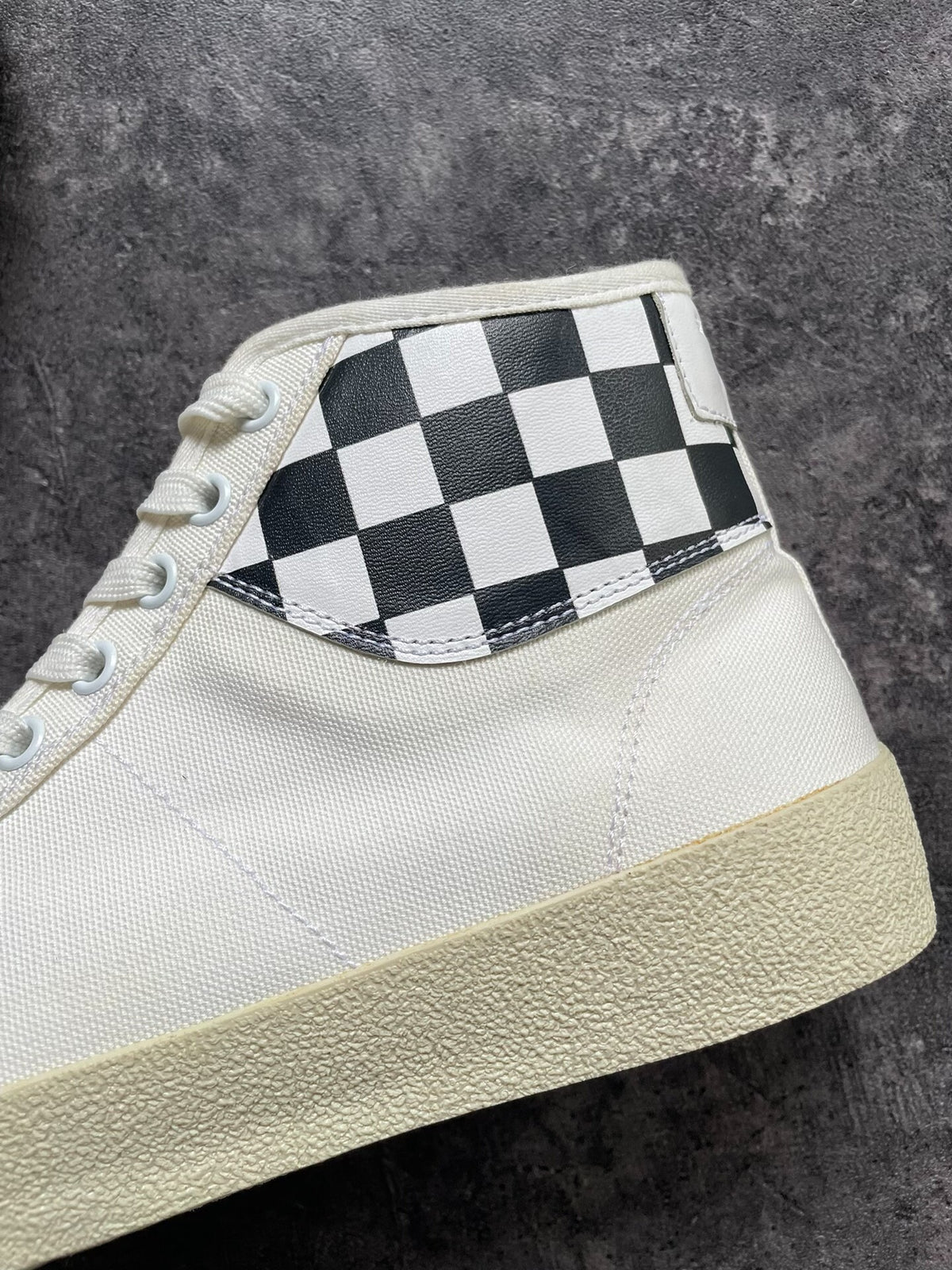 Saint Laurent SL/37 SS16 Checkered Rivet High-Top Canvas Shoes