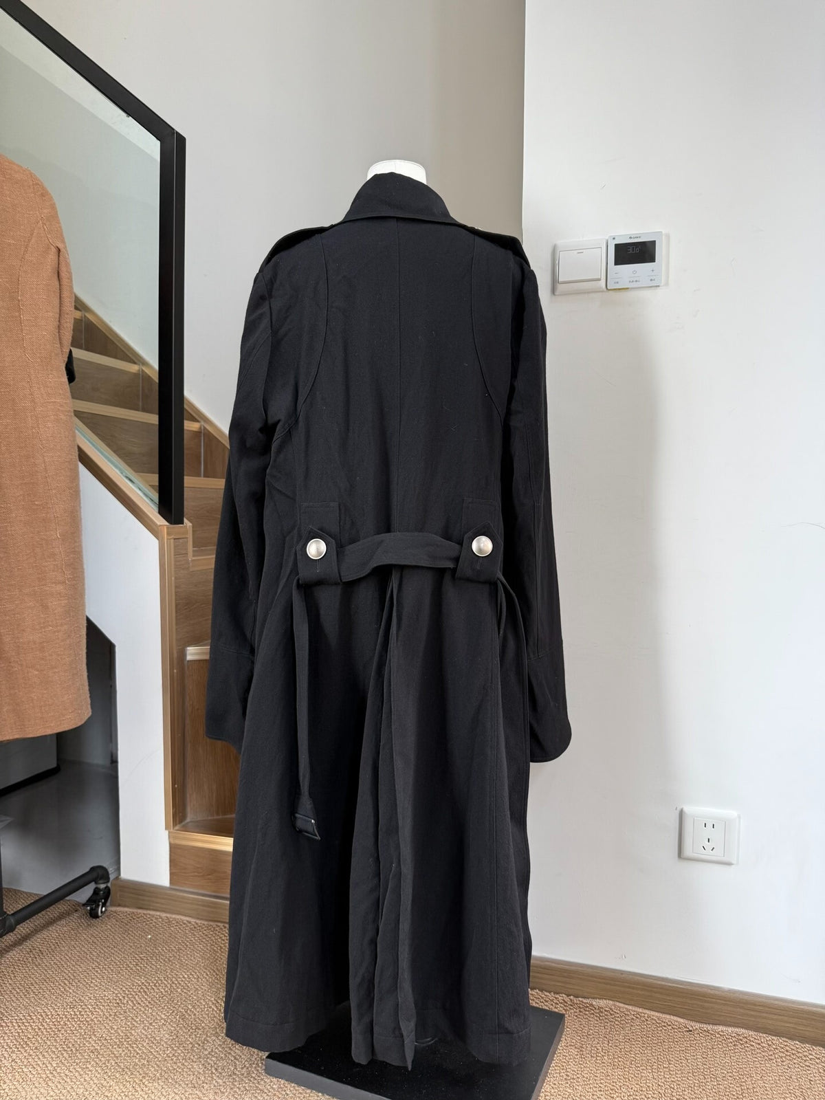 Yohji Yamamoto AW22 Double-Breasted Metal-Button Wool Coat