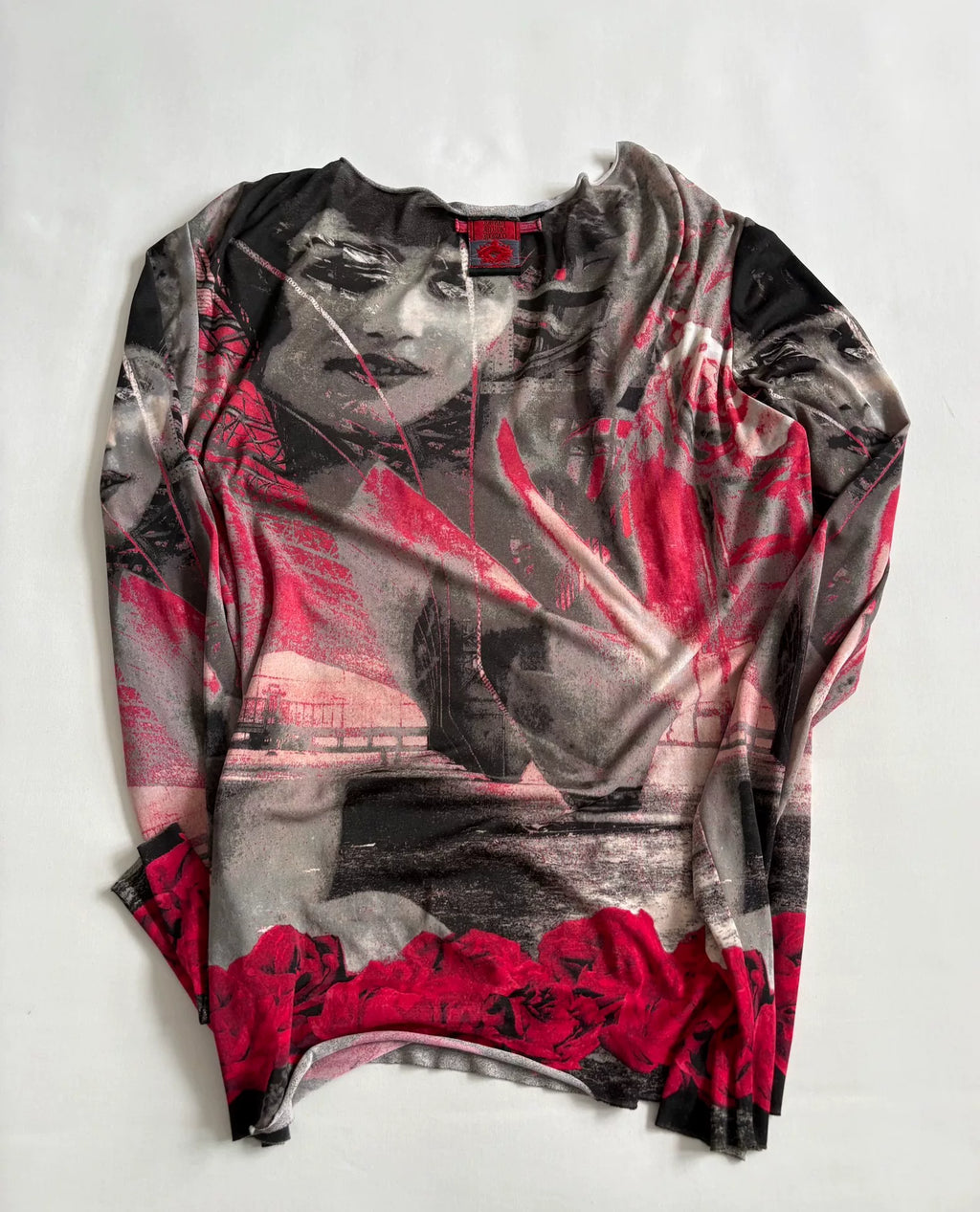 Jean Paul Gaultier Vintage Portrait Print Top
