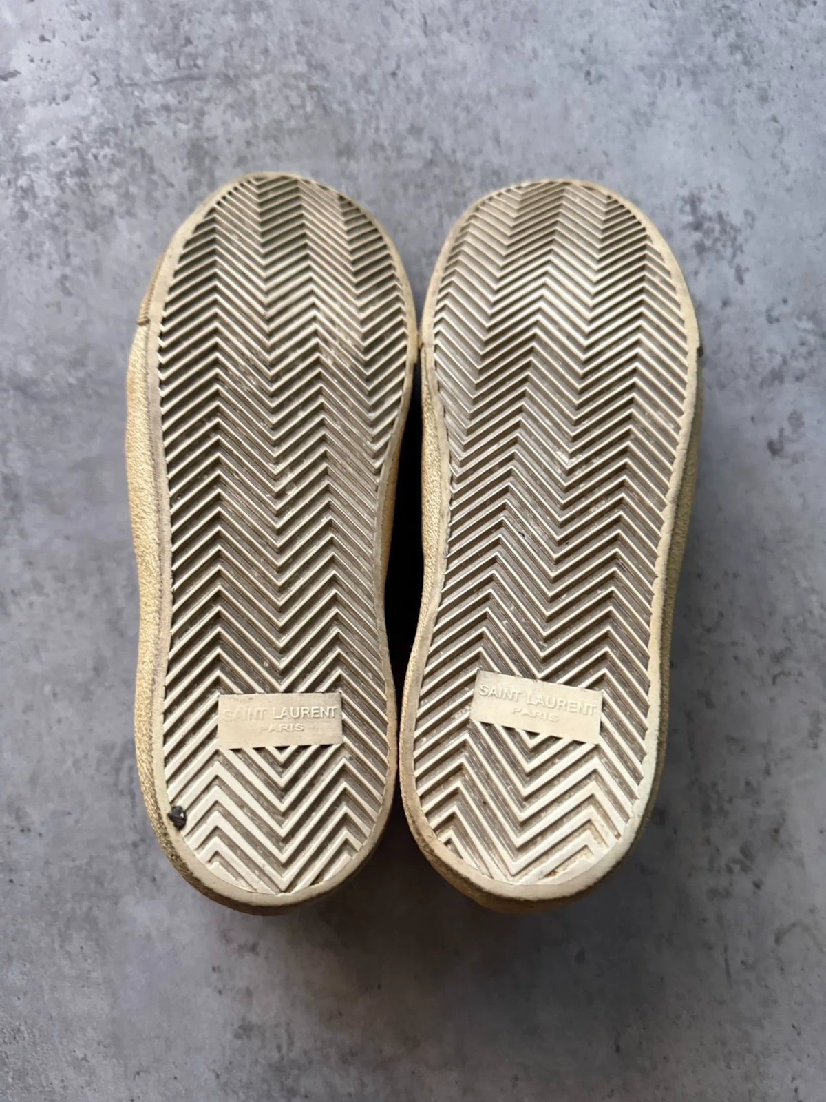 Saint Laurent Paris 16SS SL/37M White Distressed High‑top Sneakers by Hedi Slimane