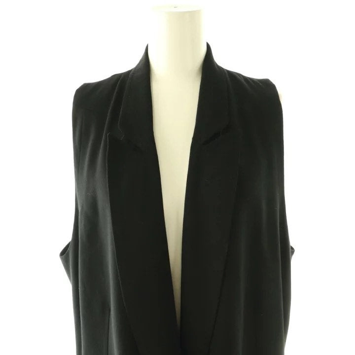 Ann Demeulemeester Black Long Wool Vest