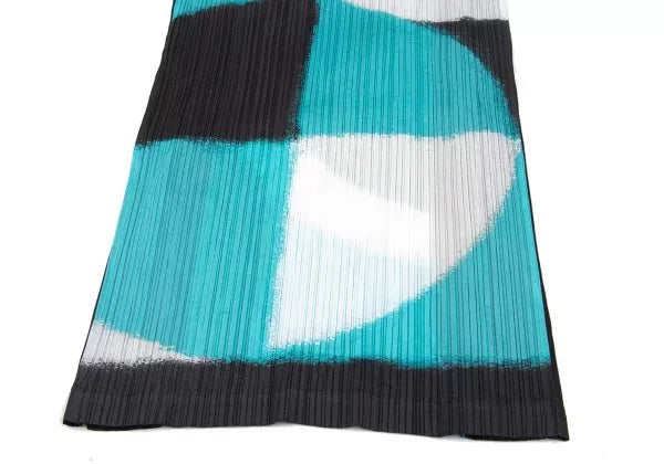 Issey Miyake Vintage Blue Floral Pleated Top
