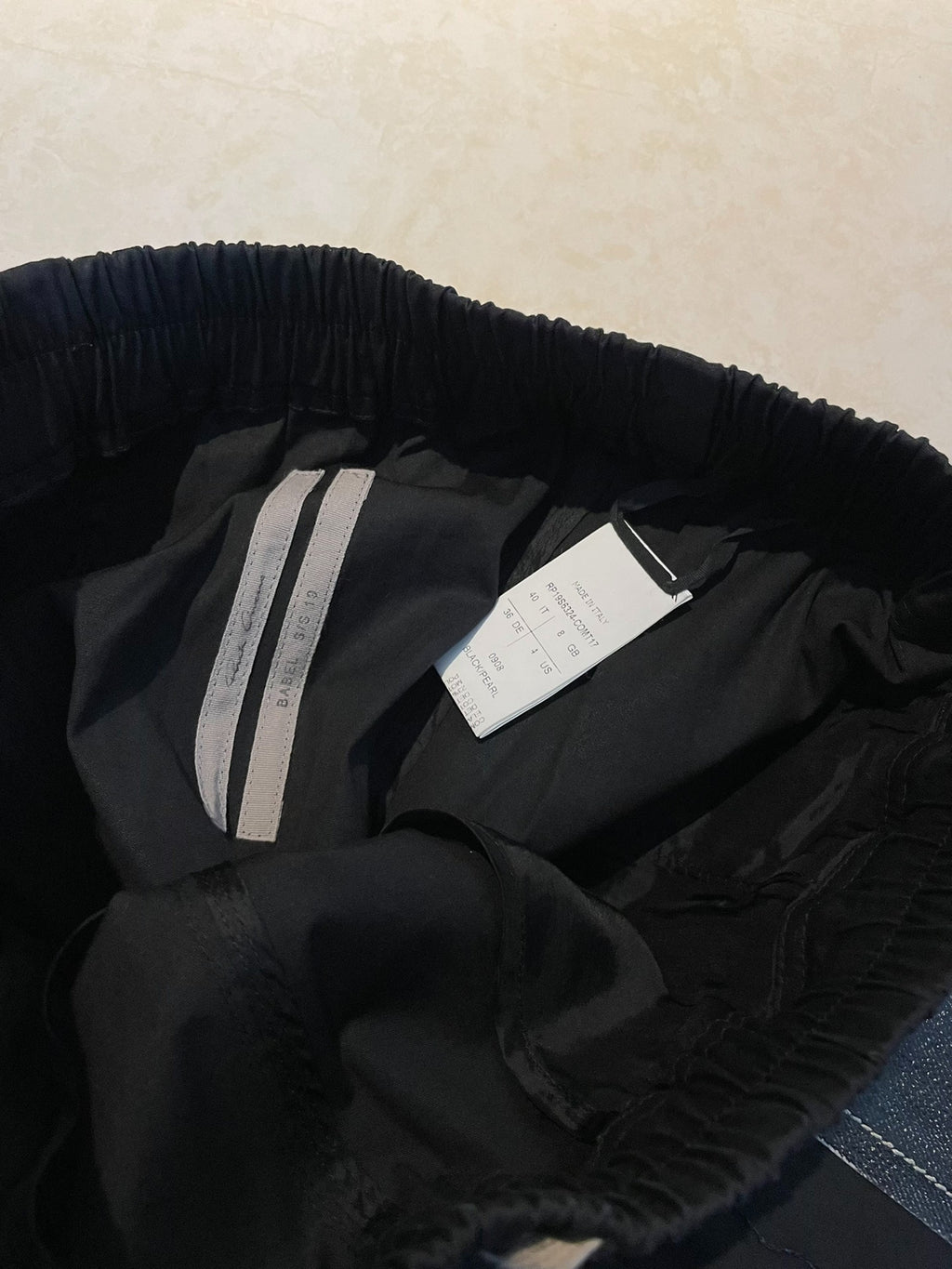 Rick Owens Tassel Wax-Brushed Leather Patchwork Shorts