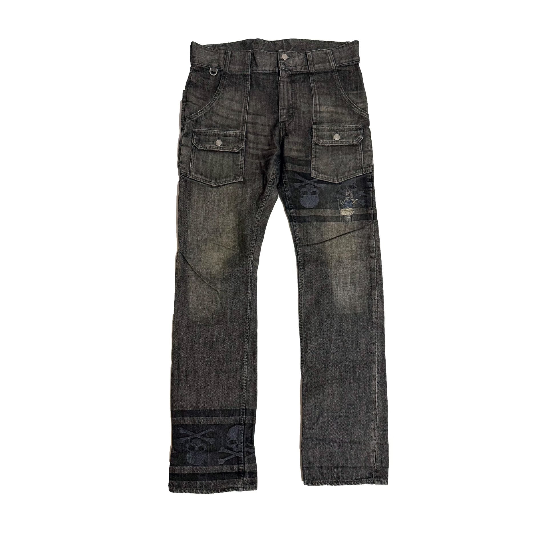 Mastermind Japan 11AW Mindblow Black Distressed Pants