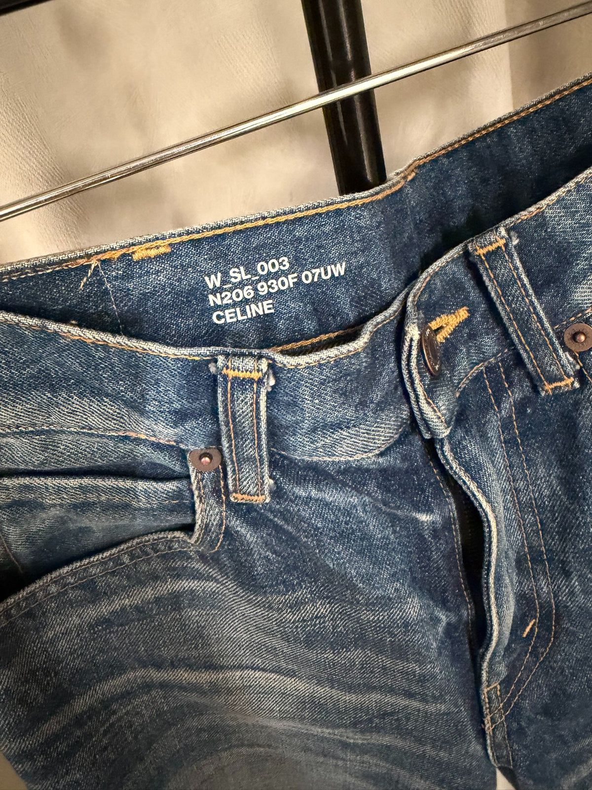Celine SS24 Blue Washed Straight-Leg Denim Jeans