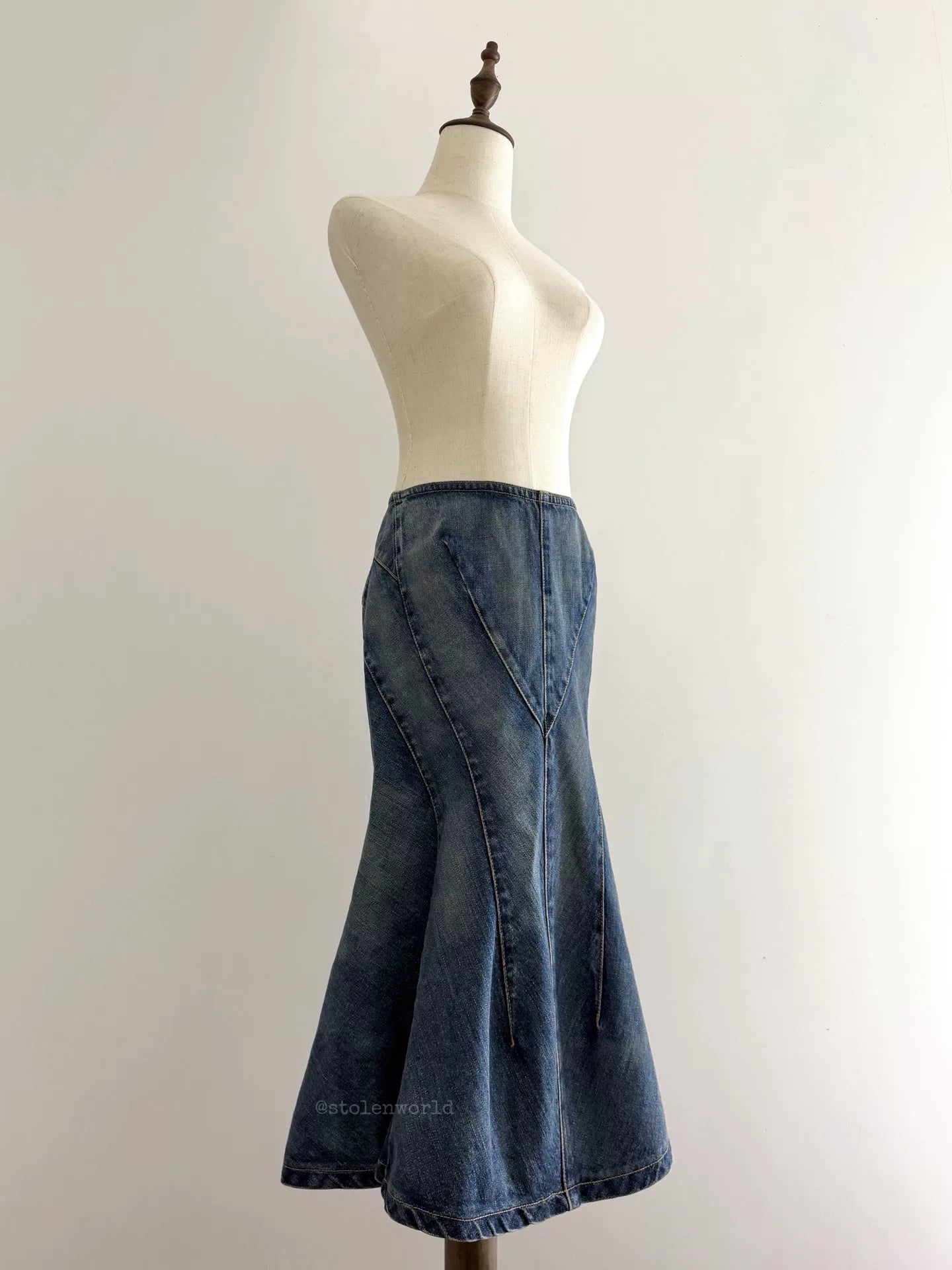 Junya Watanabe Deconstructed Denim Mermaid Skirt - Devines