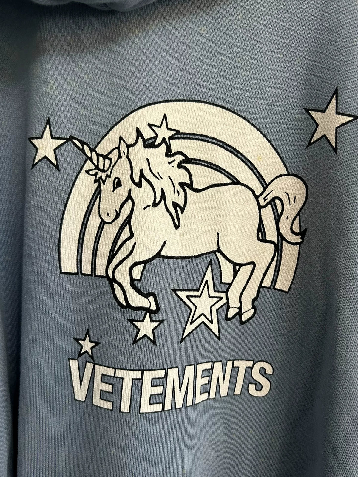 Vetements Blue Unicorn Hoodie
