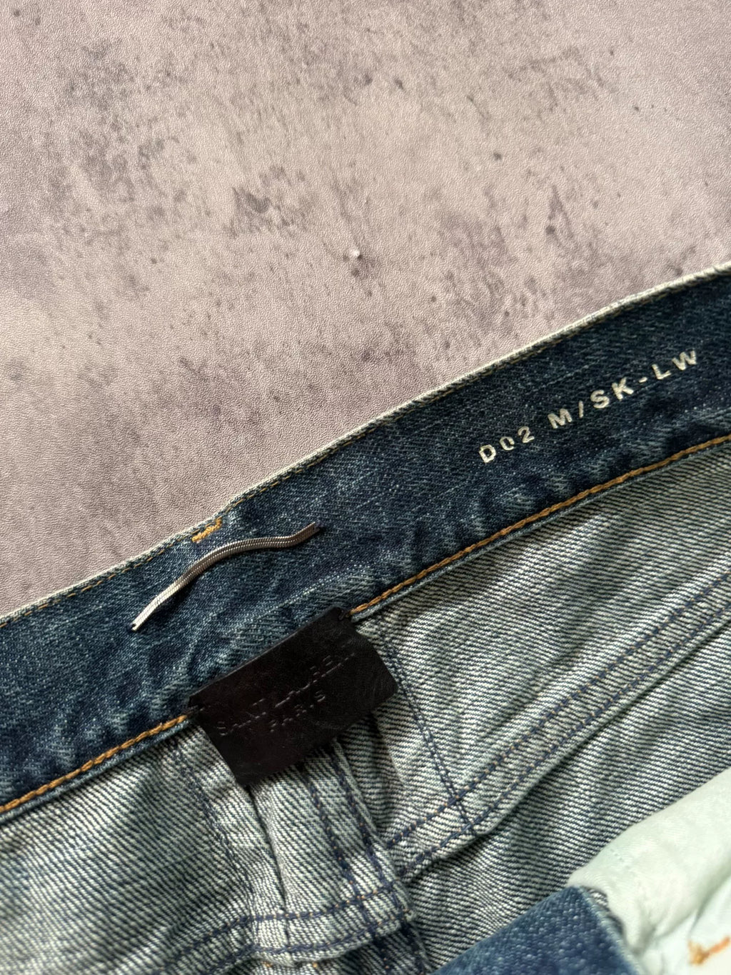 Saint Laurent Paris 16SS D02 Blue Washed Distressed Jeans by Hedi Slimane