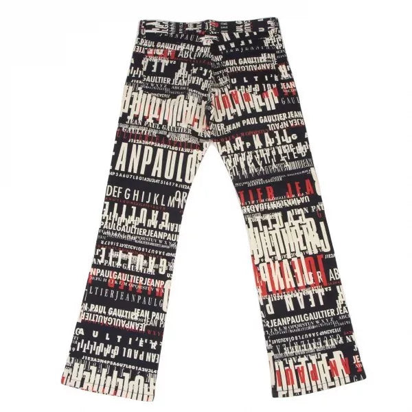 Jean Paul Gaultier Vintage Black Logo Print Trousers