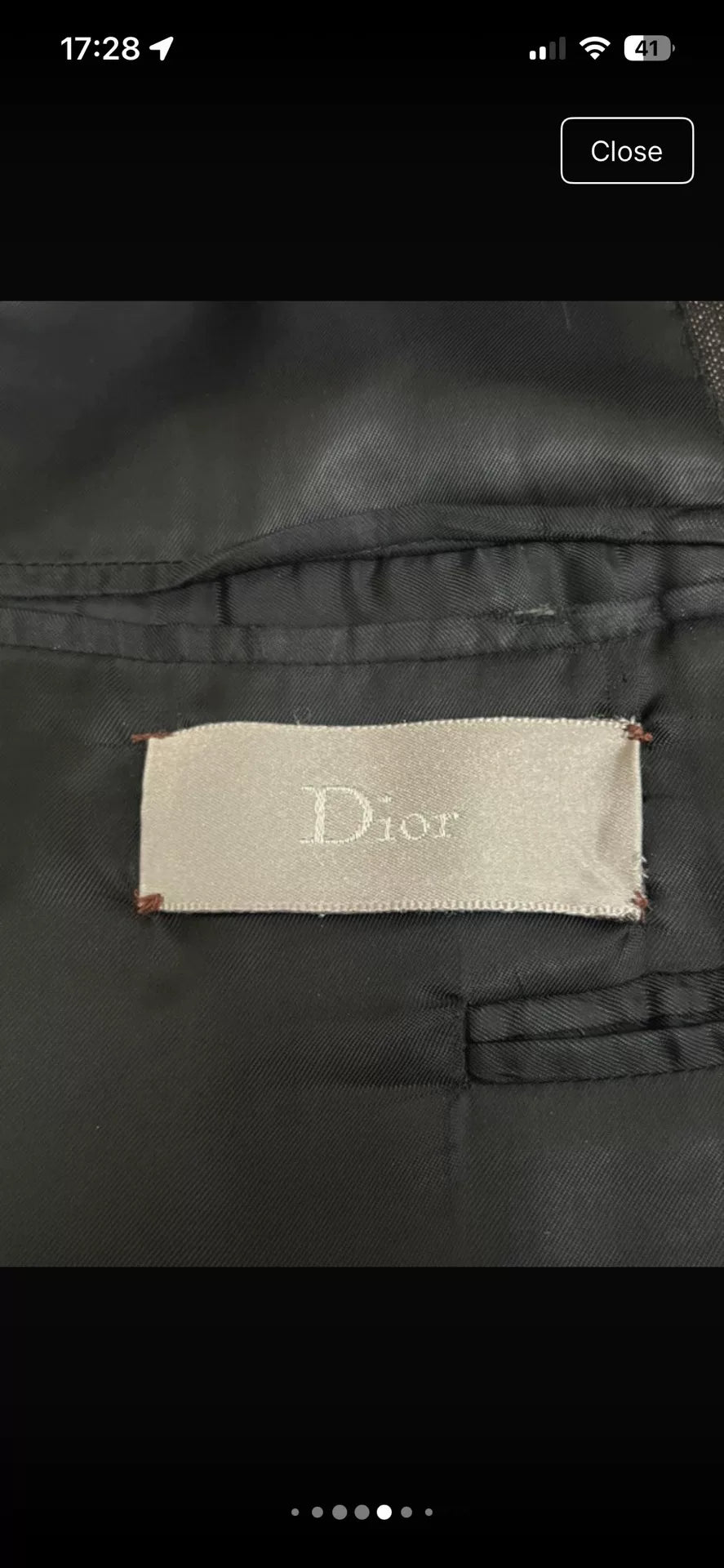 Dior Homme AW08 Metallic Single-Breasted Wool Blazer