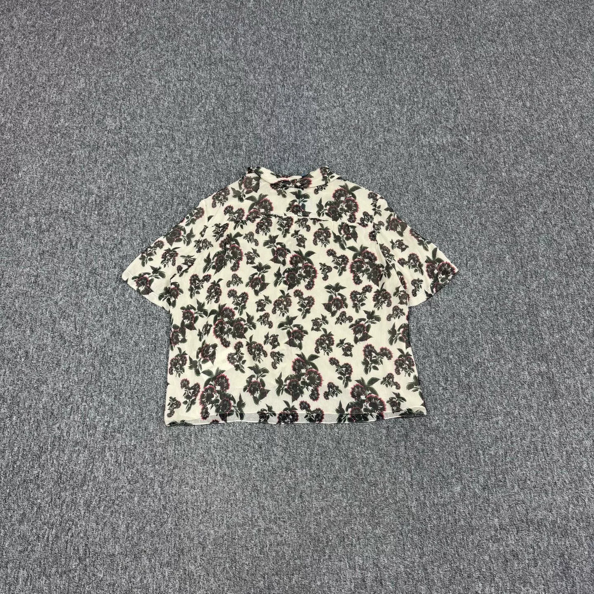 Celine Short Sleeve Top Floral All-Over Print Shirt