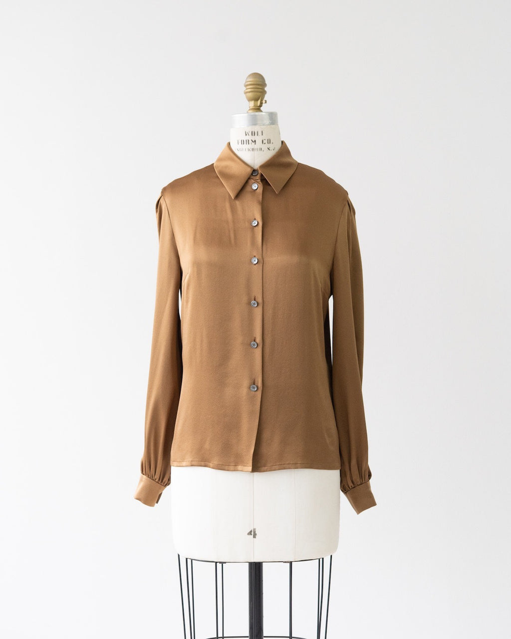Celine 1990s Silk Long Sleeve Shirt