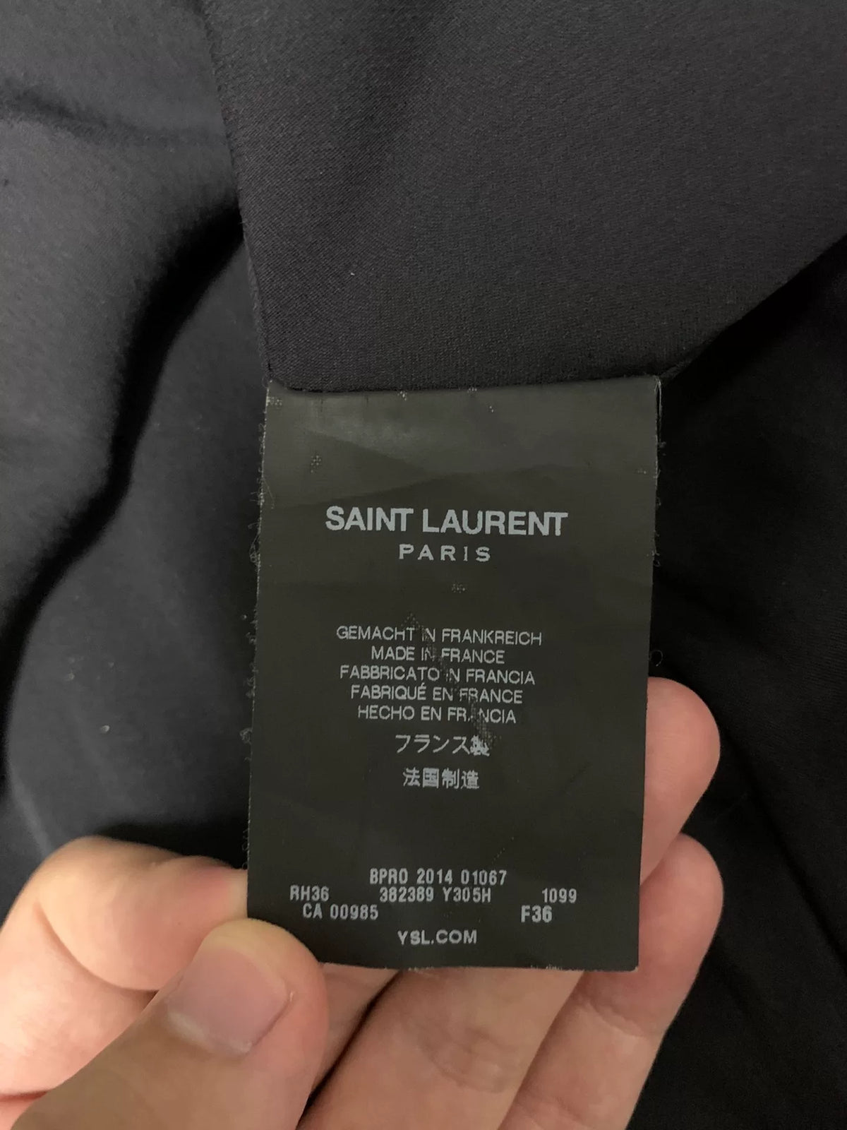 Saint Laurent SS15 Peacock Gold Thread Sequin Bead Viscose Silk Dress