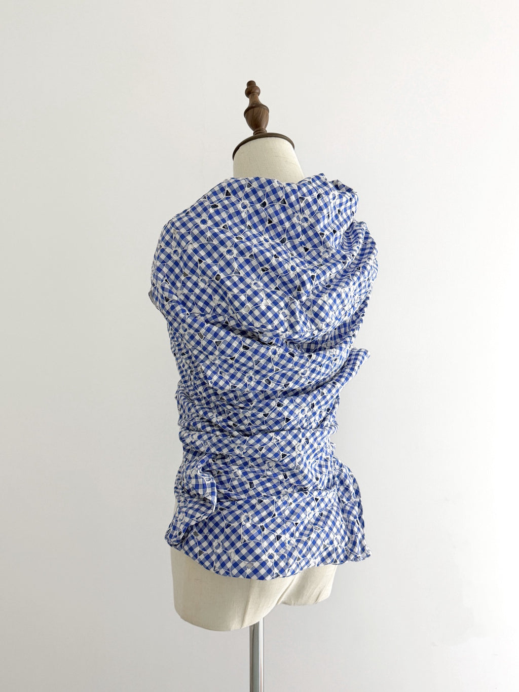 Junya Watanabe Plaid Embroidered Distorted Top - Devines