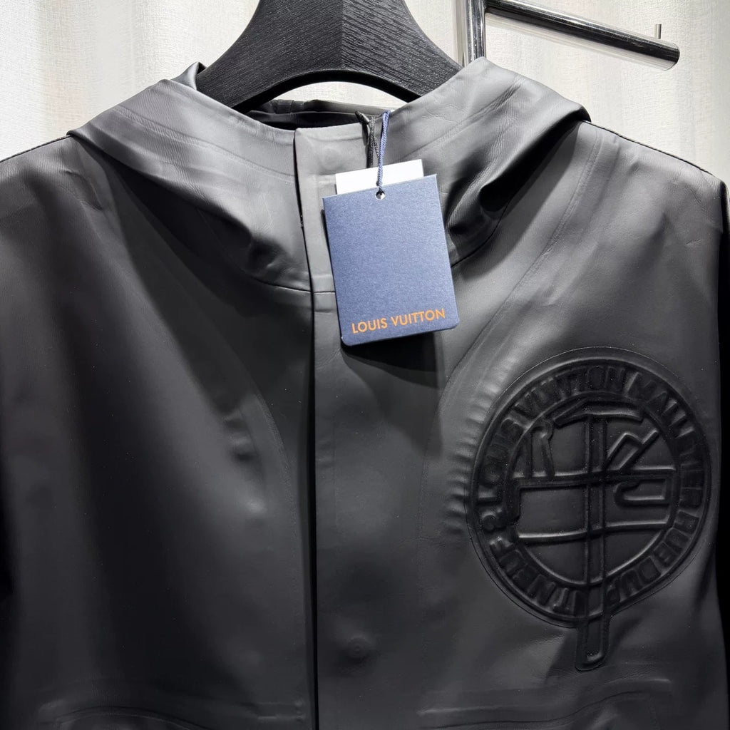 Louis Vuitton Logo Hooded Black Jacket