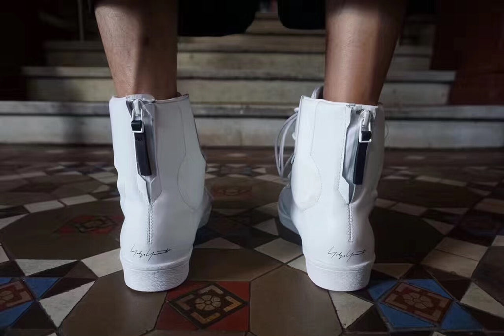 Yohji Yamamoto × Adidas Y3 White Punk Superstar Shell-Toe Leather Sneakers