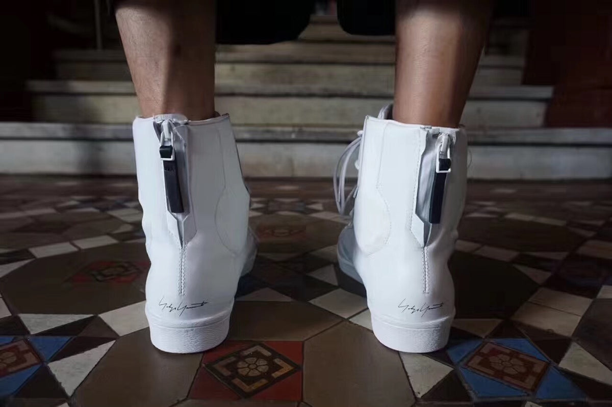 Yohji Yamamoto × Adidas Y3 White Punk Superstar Shell-Toe Leather Sneakers